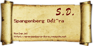 Spangenberg Dóra névjegykártya